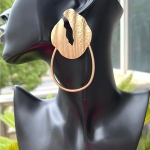 Textured Metal Abstract Earrings